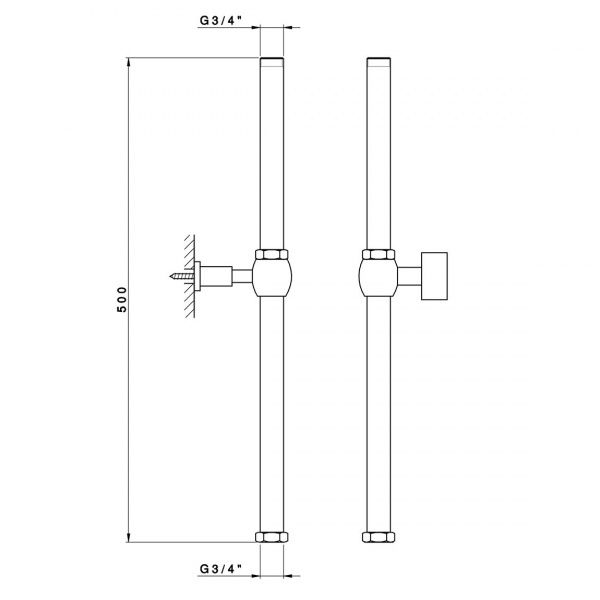 Nicolazzi Doccia Удлинитель для душевой стойки, цвет: хром