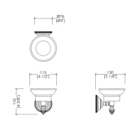 Devon&Devon Diamond Мыльница подвесная, белая керамика, цвет: светлое золото
