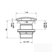 Gessi Донный клапан свободного слива для раковины без перелива, цвет: хром