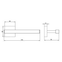 Bongio Domino Полотенцедержатель 17см., цвет: хром