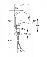 Смеситель для кухни Grohe Euroeco 32752000