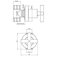 Carlo Frattini Maxima Внешняя часть термостатического смесителя, цвет: хром