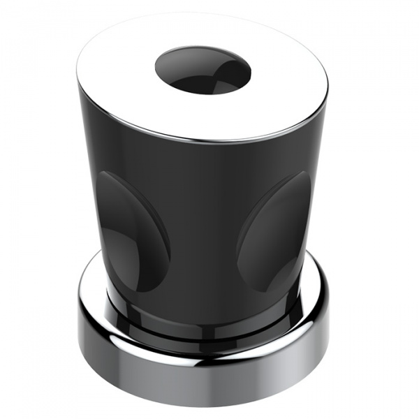 THG Bagatelle pierre noire Вентиль смесителя для раковины, ручка черная, цвет: хром