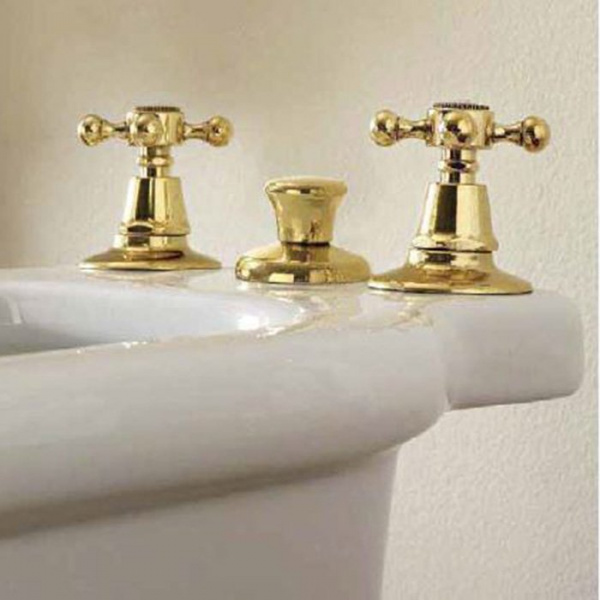 Sbordoni Londra Смеситель для биде на 3 отверстия, цвет: глянцевая латунь