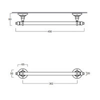 SIMAS Accessori Полотенцедержатель 40см, подвесной, цвет: золото