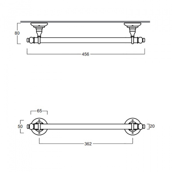 SIMAS Accessori Полотенцедержатель 40см, подвесной, цвет: хром