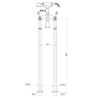 Смеситель для ванны Bongio Capri, цвет: хром