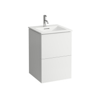Laufen Kartell Тумба с керамической раковиной 60х50х72.5см, с 2 выдвиж. ящиками с 1 отв. под смеситель, цвет: белый матовый