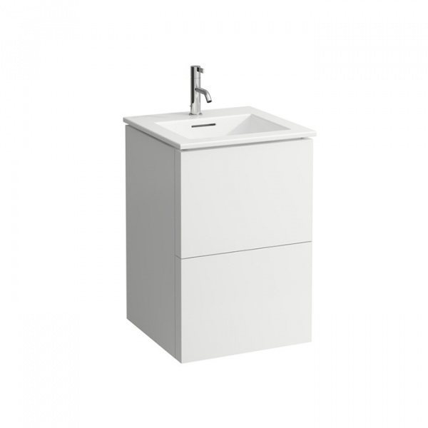 Laufen Kartell Тумба с керамической раковиной 60х50х72.5см, с 2 выдвиж. ящиками с 1 отв. под смеситель, цвет: белый матовый