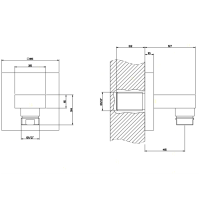 Gessi Rettangolo Вывод воды на 1/2", цвет: хром