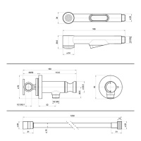 Bossini Macan Гигиенический душ с прогрессивным смесителем, лейка пластиковая, шланг Cromolux, цвет: хром