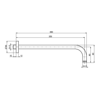 Carlo Frattini Wellness Держатель для душа настенный 350мм. F2538CR, цвет: бронза