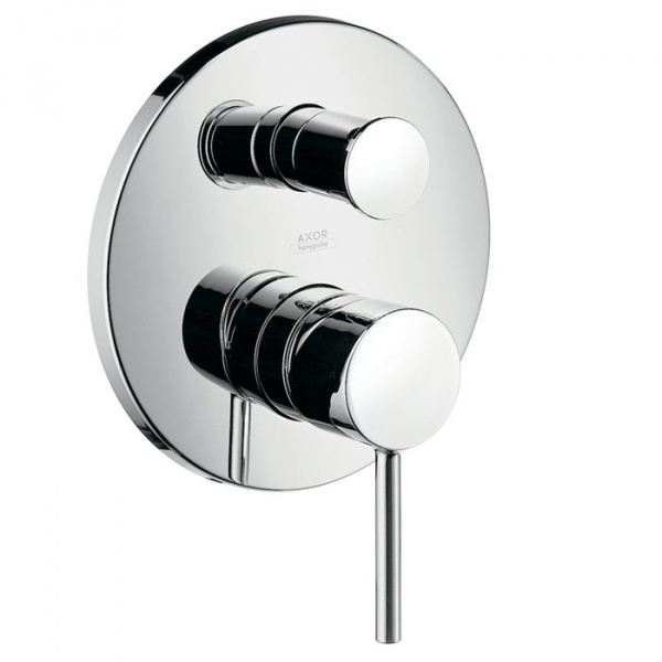 Axor Starck Классический однорычажный смеситель для ванны для скрытого монтажа со встроенной защитной комбинацией EN1717, внешняя часть, цвет: хром