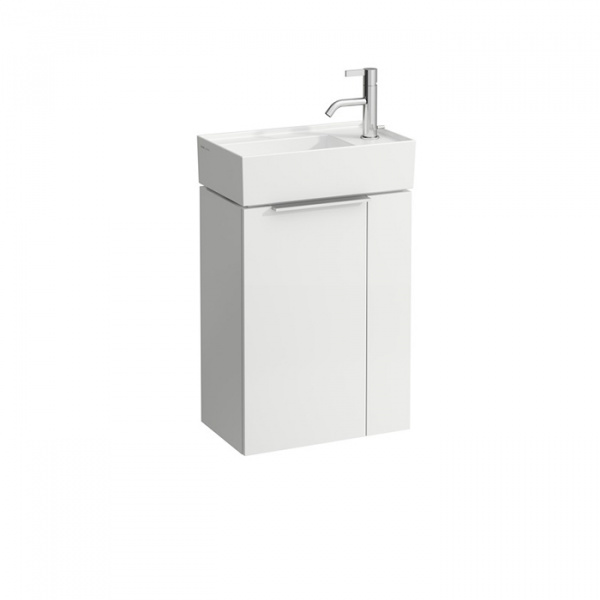 Laufen Kartell Тумба с раковиной, 44.5х27.5х61.5см, с 1 дверцей, с сифоном, цвет: белый глянцевый