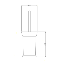 Nicolazzi Accessori Ёршик напольный, Цвет: тосканская бронза/белый