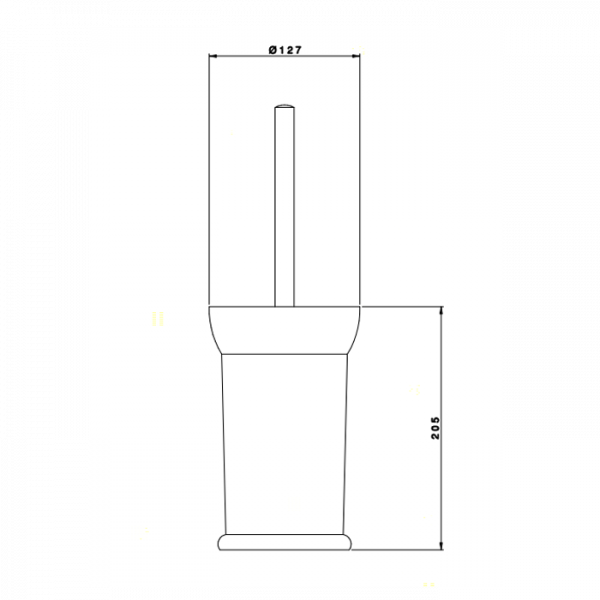 Nicolazzi Accessori Ёршик напольный, Цвет: тосканская бронза/белый