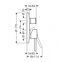 Axor Starck Смеситель для ванны, однорычажный, СМ, внешняя часть, цвет: хром
