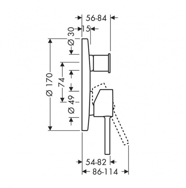 Axor Starck Смеситель для ванны, однорычажный, СМ, внешняя часть, цвет: хром