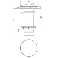Gessi Донный клапан свободного слива 1”1/4, без перелива, цвет: хром