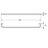 Armani Roca Baia Полотенцедержатель 75х7.5х1.8см, подвесной, цвет: greige