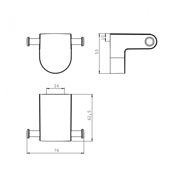 EMCO Mundo Двойной крючок, подвесной, цвет: хром