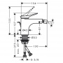 Hansgrohe Vivenis Смеситель для биде, на 1 отв., с донным клапаном, цвет: белый матовый