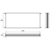 EMCO Evo Монтажная рама для встраиваемого зеркального шкафа 160, B159.5xH69.5см