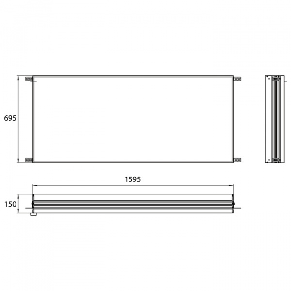 EMCO Evo Монтажная рама для встраиваемого зеркального шкафа 160, B159.5xH69.5см