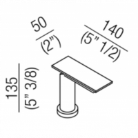 Agape Sen Однорычажный смеситель для раковины или биде, на 1 отв., излив: 140мм, цвет: черный