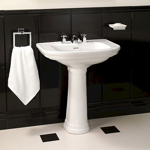 Devon&Devon Classica Раковина 70х52 см, 3 отв., на пьедестале, цвет: белый