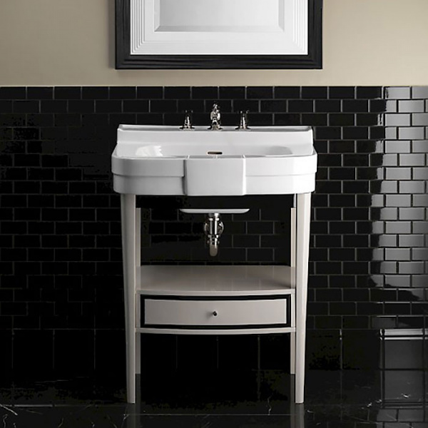 Devon&Devon Bogart Консоль 70х54см, с раковиной на 3 отверстия, цвет: pure white