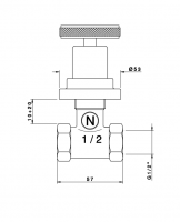 Nicolazzi Arena Вентиль запорный 1/2”, цвет: хром
