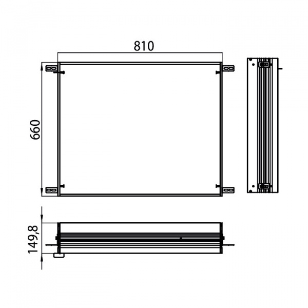 Emco Asis prestige Встраиваемая монтажная рама для зеркального шкафа 81.5х14.7хh66.5см