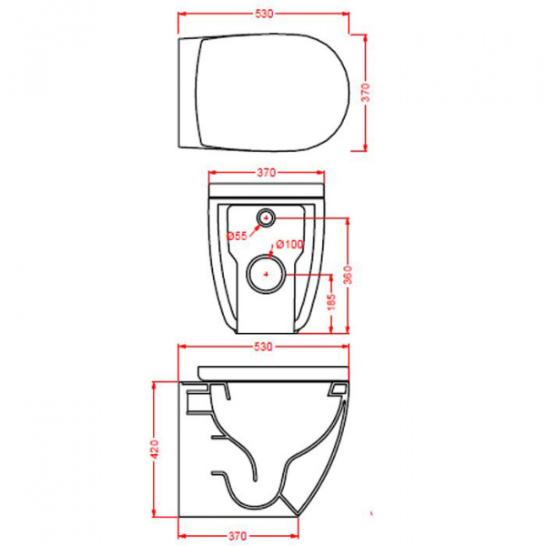 Artceram FILE 2.0 Биде напольное 53х37хh42см, 1 отв под смеситель, цвет: белый