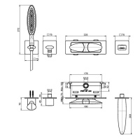 Carlo Frattini Eclipse, Встроенный Смеситель для ванны, цвет: Хром