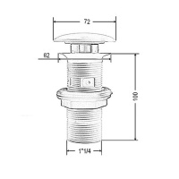 Artceram Донный клапан для раковин универсальный, покрытие керамика, цвет: Pink
