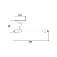 Sbordoni Flora Держатель для туалетной бумаги, подвесной, цвет: бронза