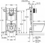 Инсталляция с унитазом и клавишей с сиденьем микролифт  Grohe Solido Ceramic 38950000