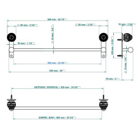 THG Marquise platinum decor Полотенцедержатель 60см., подвесной, декор белый/платина, цвет: хром