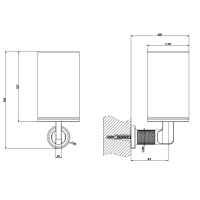 Gessi Inciso Стакан подвесной, цвет: черный/nero XL