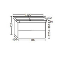 Burgbad Iveo Комплект мебели с раковиной 120см, цвет: белый глянец