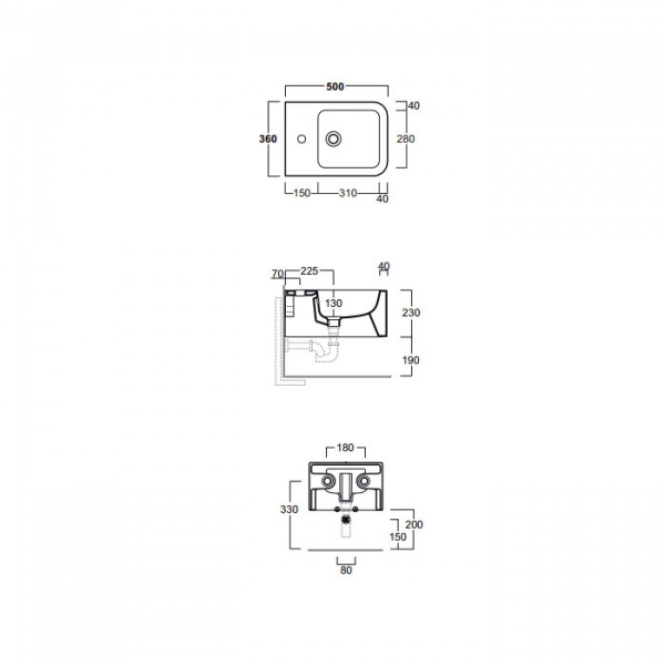 SIMAS Flow Биде подвесное 36х50см с 1отв под смеситель, цвет: белый