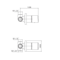 AZZURRA LINEA Смеситель встроенный с внутренней частью, хром