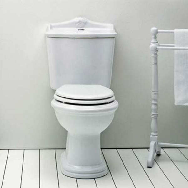 AZZURRA JUBILAEUM унитаз моноблок 75х40см слив в стену, цвет: белый/бронза СИДЕНЬЕ НА ВЫБОР