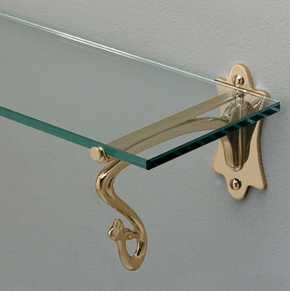 Devon&Devon Mayfair Полочка подвесной, стеклянная, цвет: золото