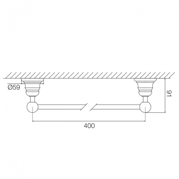 Fima Carlo Frattini Victory Полотенцедержатель 40см, подвесной, цвет: хром