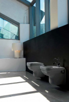 Kerasan Waldorf Унитаз подвесной 55х37см, фурнитура хром, СИДЕНЬЕ НА ВЫБОР