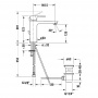 Duravit B.3 Смеситель для раковины, 1 отв., с донным клапаном, излив 141мм, цвет: хром