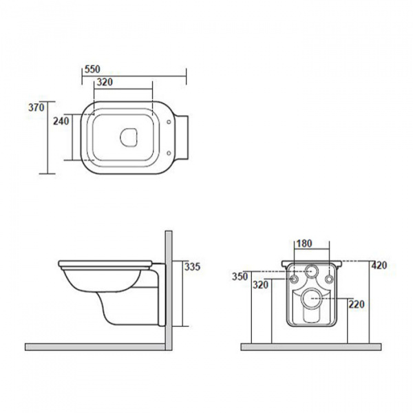 Kerasan Waldorf Унитаз подвесной 55х37см, фурнитура хром, СИДЕНЬЕ НА ВЫБОР