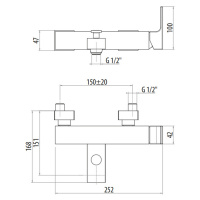 Gattoni Kubik Смеситель для ванны, цвет: Nero Opaco